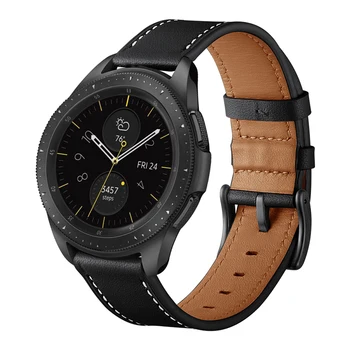 Pro Samsung Galaxy Watch 42mm 46mm skutečné hovězí kůže kapela popruh huawei GT 2e hodinek