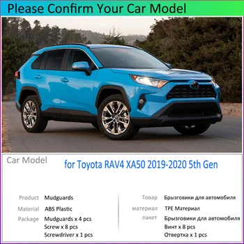 Pro Toyota RAV4 XA50 XA 50 2019~2020 RAV 4 Auto Blatník Blatník Mud Klapky Splash Guard Klapky Auto Příslušenství
