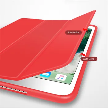 Pro iPad Air 2 Pouzdro, PU Kůže+Soft TPU Silikonové Trojdílné Stojan Smart Cover pro iPad air 2