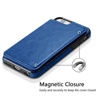 Pro iPhone X 7/8 7/8 Plus Luxusní PU Kožená Peněženka Stand Pouzdro Foto Rámeček Držitele Karty Flip