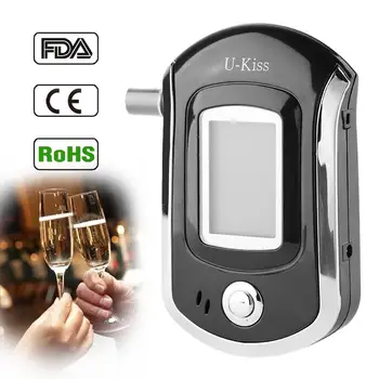 Profesionální Alkohol Tester LCD Displej Digitální Alkohol Detektor Vysoká Citlivost Balónek