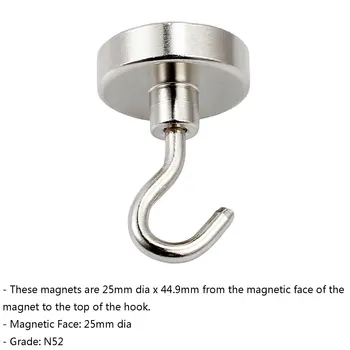 Proster 6KS Neodym magnet, Hák Max 22kg super Moc Silné Mini Magnetické Domácí Kuchyně Zeď Držet chladnička Závěs Závěs