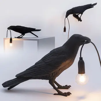 Pták Stolní Lampa italského Seletti světlo Bird Led Stolní lampa Šťastný pták, Obývací Pokoj, Ložnice Noční Raven svítidlo Home Dekor Příslušenství