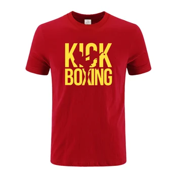 Pánské Krátký Rukáv T shirt Muži Kickbox Muay ThaiBoxing Bavlny Prodyšné Pohodlné O-neck Plus Velikost Ležérní Topy Plus Velikost