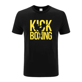 Pánské Krátký Rukáv T shirt Muži Kickbox Muay ThaiBoxing Bavlny Prodyšné Pohodlné O-neck Plus Velikost Ležérní Topy Plus Velikost