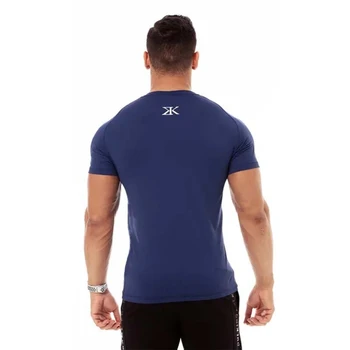Pánské Tělocvičny, Fitness, Kulturistika Slim T-shirt Muscle Man Casual Tištěné T košile Mužské Cvičení Prodyšná elastická Trička Topy
