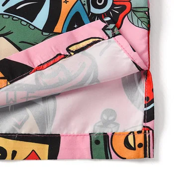 Pánské košile nejnovější módní krátký rukáv tištěné košile literární pánské oblečení street volné velké velikosti hip-hop trička