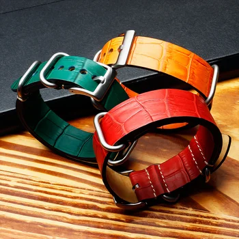 Pánské vintage handmade kůže ZULU watchband 20mm 22mm dlouhý popruh hodinky kapela příslušenství černá zelená modrá hnědá červená oranžová kapely