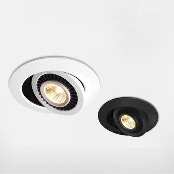 QLTEG Stmívatelné LED Downlight 5w, 7w 10w Zapuštěné Stropní Svítidlo Otáčení o 360 Stupňů bodové osvětlení AC 110v 220V Vnitřní LED 4000K Žárovka