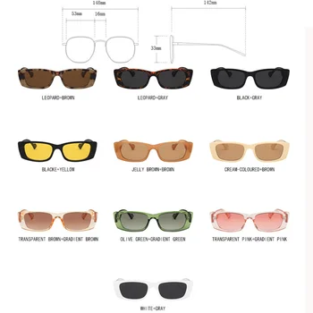 RBROVO Obdélníkový Retro sluneční Brýle, Ženy, Luxusní Značky, Brýle, Ženy, Malé Brýle pro Ženy/Muži Zrcadlo Lentes De Sol Mujer