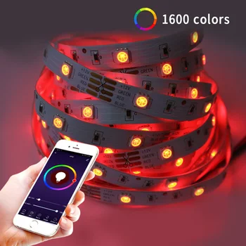 RGB LED Strip Světlo wi-fi Světla SMD 5050 Flexibilní Barevné Měnící se LED Luces Strip Světlo WI-fi Regulátor 12v 24V 5M 10M 15M 20M