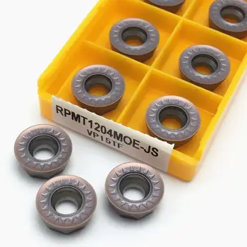 RPMT10T3MOE JS VP15TF RPMT1204MOE JS VP15TF vysoce kvalitní vnitřní kolo karbidu vložit CNC soustružení kovů nástroje na frézování-li vložit nástroj