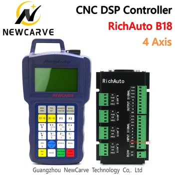 RichAuto DSP B18 4 Osy CNC Řadič B18S B18E USB Propojení Pohybu Řídící Systém Pro Cnc Router Nahradit A18 Manuální NEWCARVE