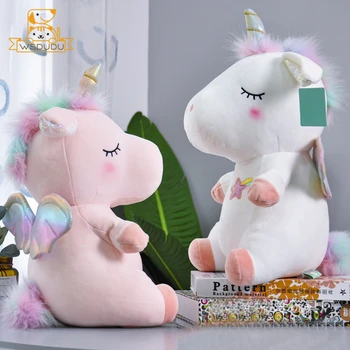 Roztomilý Jednorožec Pohybující Uši Plyšové Plyšové Hračky Cartoon Funny Unicornio Hrát Panenky Měkké Dekor Dárek Kawaii Pro Děti Dárky New