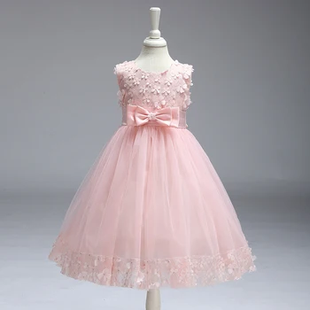 Růžové fialové šaty dívka 5-10 let, dětské oblečení princezna šaty svatební květina dívka šaty se dívka fázi výkonu oblečení