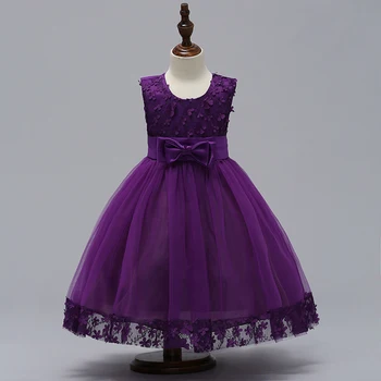 Růžové fialové šaty dívka 5-10 let, dětské oblečení princezna šaty svatební květina dívka šaty se dívka fázi výkonu oblečení