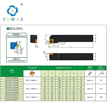 SCLCR1010H06 SCLCR1212H06 SCLCR Vnější soustružení nástroj CNC držák nástrojů pro CCMT060204 CCMT 09T304-li vložit Soustruh, fréza nástroje