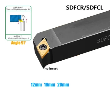 SDFCR1212H07 SDFCR1616H11 SDFCR2020K11 SDFCL 12mm 16mm 20mm CNC Soustruh Fréza Nástroje pro Vnější soustružení nástroj držitele pro DCMT vložit