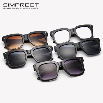 SIMPRECT Náměstí sluneční Brýle, Ženy 2021 Luxusní Značky Značkové Retro sluneční Brýle, UV400 Zrcadlo Brýle Vintage Odstíny Pro Ženy