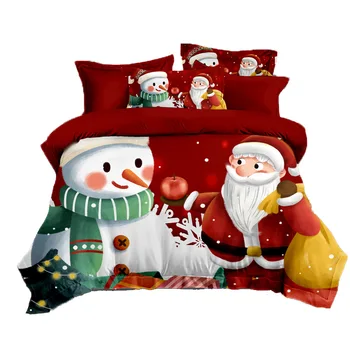 Santa Claus Tištěné Šidítko Ložní Prádlo Set Sněhulák Vánoční Peřinu Vysoce Kvalitní Deka Kryt