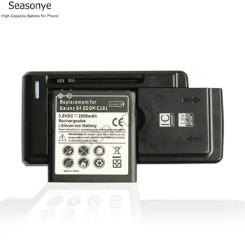 Seasonye 2800mAh B740AC / B740AE / B740AK / B740AU Náhradní Baterie + Univerzální Nabíječka Pro Samsung Galaxy S4 Zoom C101 C1010
