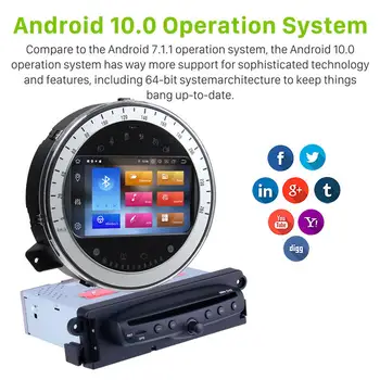 Seicane 4GB Android 10.0 Auto GPS DVD Přehrávač Pro BMW Mini Cooper 2006-2013 Podporu Rádio, Video 1080P SD Zadní Kamera