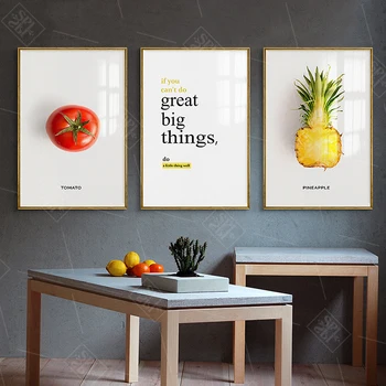 Severské Kuchyně Dekorace Plakáty Kokos Malina Mango Plum Ovoce Obraz Hd Plátno Tisk Wall Art Obraz Pro Obývací Pokoj