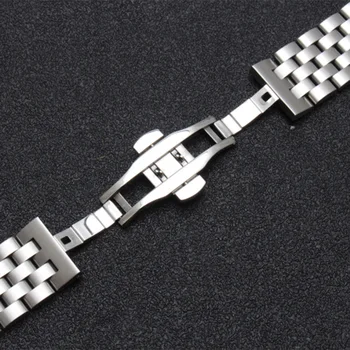 Shengmeirui popruh PRO IWC pánské hodinky, řemínek Pevné nerezové oceli náramek 18MM 20MM 21MM 22MM Stříbrné motýlí spona watchband