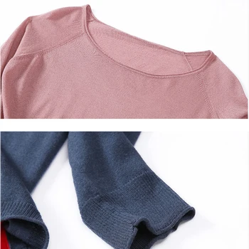 Shintimes New Stripe Dlouhý Rukáv Kontrastní Barva svetr Svetr Pletené Ženy Podzim Šaty 2020 Podzimní Elastické Dámské Pulovry