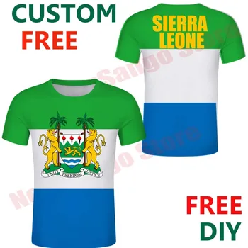 Sierra Leone Zdarma, Vlastní Vlajku, znak t tričko Mende Temne Muži Znak Košile DIY státy, Město, Jméno, Číslo, tričko