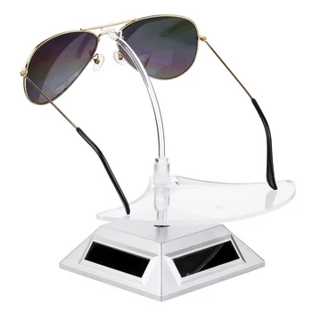 Solární Rotační Stojan s 7 Barevných Světel Lze Použít pro Brýle/Šperky Displej/Bílé Fotografování