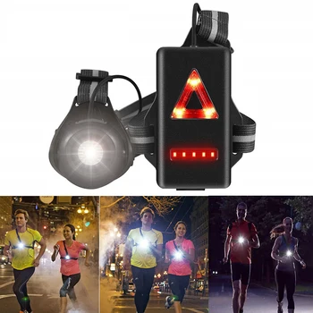 Sportovní USB Měnící se LED Hrudníku Světlo Noční svícení Dobrodružství Běh Jogging Noční Světlo