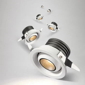 Stmívatelné LED Downlight Bílá Ultra Tenké Hliníkové 3W Dolů Světlo 220V Kolo Zapuštěné Bodové Osvětlení Pro Cree LED Čip