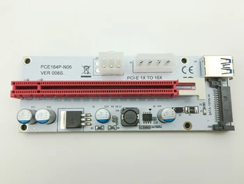 Stoupačky Bílé 008S NGFF M. 2 PCIE PCI-E 1X 2X 4X 8X 16X USB 3.0 Adaptér Karty 60cm Datový Kabel pro BTC Mining Bitcoin Miner Antminer