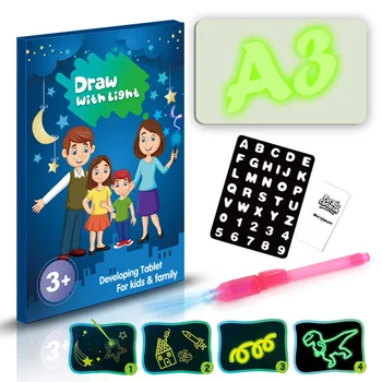 Světelné Světelné Tabuli Hračku Rozvoj Kreslení Doodle Tablety Vzdělávání Hračky OCT998