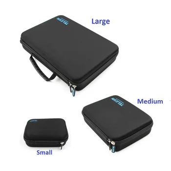 TELESIN M/S/L Velikost, Přenosné Nést Skladovací Taška Case Box pro GoPro Hero 9 8 7 6 5 4 SJCAM SJ4000 pro XiaoYi 4K+ Kamera Rukojeť Taška