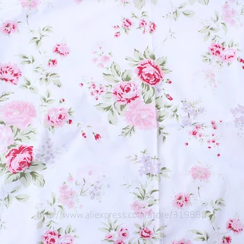 TIANXINYUE květina metr tkaniny Bavlněné Tkaniny Vytištěno Patchwork Textilie Pro Šití Polštáře, Polštáře látka