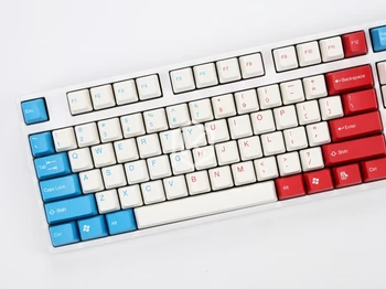 Taihao abs double shot keycaps pro diy herní mechanické klávesnice barva Captain America červená modrá bílá