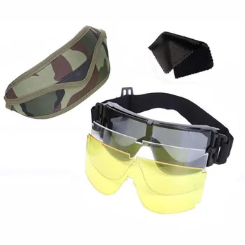 Taktické Brýle Airsoft X800 Vojenské Brýle Motocyklu Odolný Proti Větru Brýle S 3 Čočky Armáda Natáčení Paintball Brýle