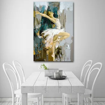 Tančící Baletka Plátno Obraz Slavného Umělce olejomalba Na Plátně, Plakáty Cuadros Umění Nástěnné Obrázky pro Obývací Pokoj