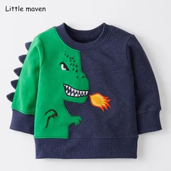 Trochu maven 2018 podzim kluci značky oblečení děti bavlněné Mikiny chlapec rozzlobený dinosaur fleece C0114