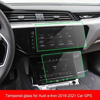 Tvrzené Sklo LCD Obrazovky Ochranný Film Nálepka Pro Audi e-tron letech 2018-2021 Auto gps Navigtion Dashboard Stráž Příslušenství