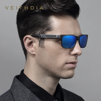 VEITHDIA Pánské Polarizační sluneční Brýle Hliníku, Hořčíku Sluneční Brýle Řidičské Brýle Obdélník Odstíny Pro Muže Oculos masculino Mal