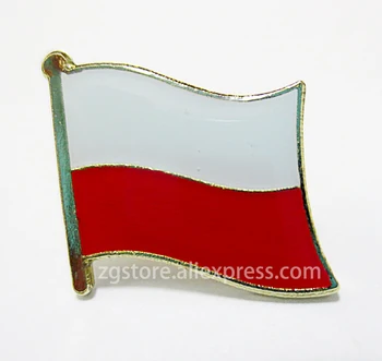 Velkoobchodní Spousta 10 ks Národní vlajka Klopě pin brož Odznak Znak Polska