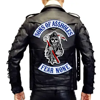 Velké SOA VTIPNÉ žehlička na podložce Vyšívané Šití Label punk biker Opravy Oblečení Samolepky Oblečení Doplňky Odznak