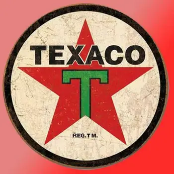 Vintage Texaco Vinyl Obtisk Nálepka Retro Muž Jeskyně Plynový Olej Garáže Zdi Nástroj