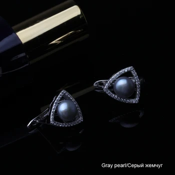 Vynikající krásné čtvercové perlové náušnice pro ženy,svatební 925 sterling silver sladkovodní perlové náušnice