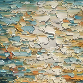 Vysoce Kvalitní ručně vyráběné Abstraktní Texturou Obrazy na Plátně Loď, Oceán, Krajina obraz Ručně Malované Zdi Krajina olejomalba