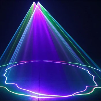 Vysoký jas 2 Čočky Červená Zelená Modrá RGB Beam Laser, DMX512 profesionální projektor DJ Disco domácí party ukázat fázi osvětlení