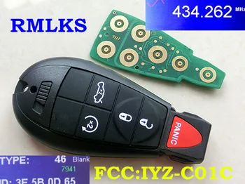 Vzdálené Inteligentní Klíč 434Mhz PCF7941 Čip Vhodné Pro Chrysler 300 A Town & Country Auto Klíč s Dálkovým M3N5WY783X / IYZ-C01C Bezklíčové Ovládání